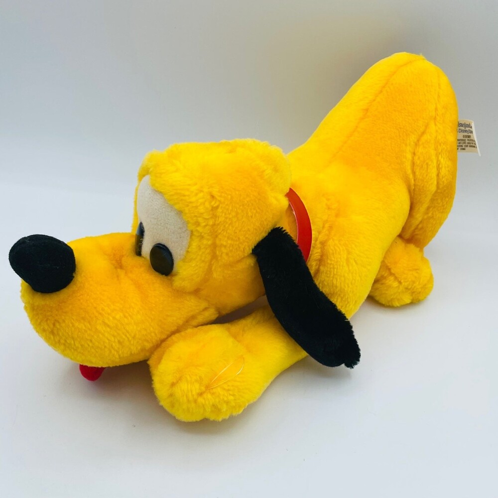 Vintage Rare Pluto Plush Stuffed Animal Dog Disneyland & Disney World *